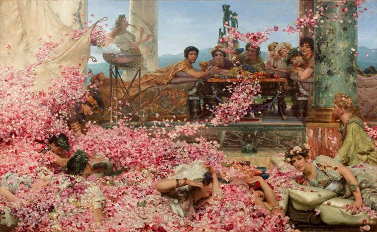 Alma-Tadema, Sir Lawrence The Roses of Heliogabalus (mk23) Germany oil painting art